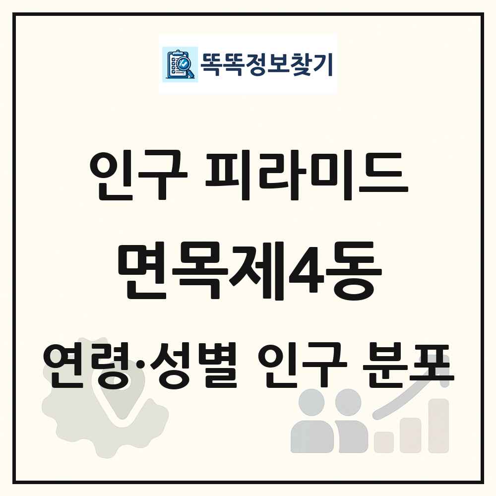 면목제4동 인구 피라미드 링크 그림